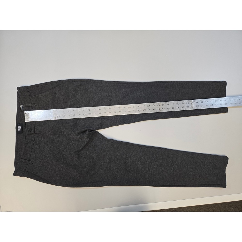 Paige Fraser Trousers Mens 34 Iced Black Heathered Knit Slim Fit Pants M817374 - Picture 9 of 10